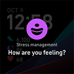 Notificación de gestión del estrés en el smartwatch